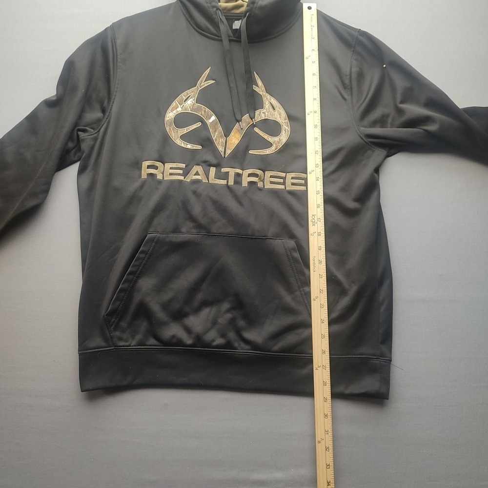 Realtree Men's Black Hoodie Long Sleeve Large - Picture 8 of 15